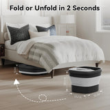 Foot Spa Collapsible, Foot Bath Massager with Heat, Remote, Timer, and 24 Motorized Shiatsu Massage Balls, Foot Soaking Tub Supports Hot/Cold Water Soaking- BA03H