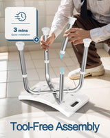 HOMLAND Shower Chair for Inside Shower, FSA/HSA Eligible 400 lbs Adjustable Shower Stool with Suction Feet, Shower Seat for Inside Tub Bathroom Bench Bath Chair for Elderly and Disabled - Light Gray