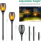 Aigleya Solar Lights Outdoor 99 LED Higher & Larger Flickering Flame Solar Torch Lights 43" Waterproof Outdoor Lighting Solar Powered Pathway Lights Christmas Decorations for Garden Patio Yard, 4Pack
