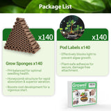 Growell 280Pcs Hydroponic Pods Kit, Seed Starter Refill for Indoor Garden