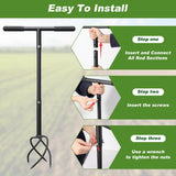 Hand Tiller Garden Tool 3 Ft Garden Claw Hand Tool Sturdy Garden Hand Tiller for Gardening Labor Saving Twist Tiller for Soil Tillage, Weed Control Lawn Aeration