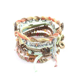 Wakami 7 Piece Boho Bracelet Set for Women, Handmade Beaded Stackable