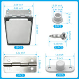 Saioagi Cooler Hinges & Latch Replacement Kit for Igloo - Stainless Steel & ABS Parts with High-Strength Screws, Fits 25-165 Quart Ice Chests