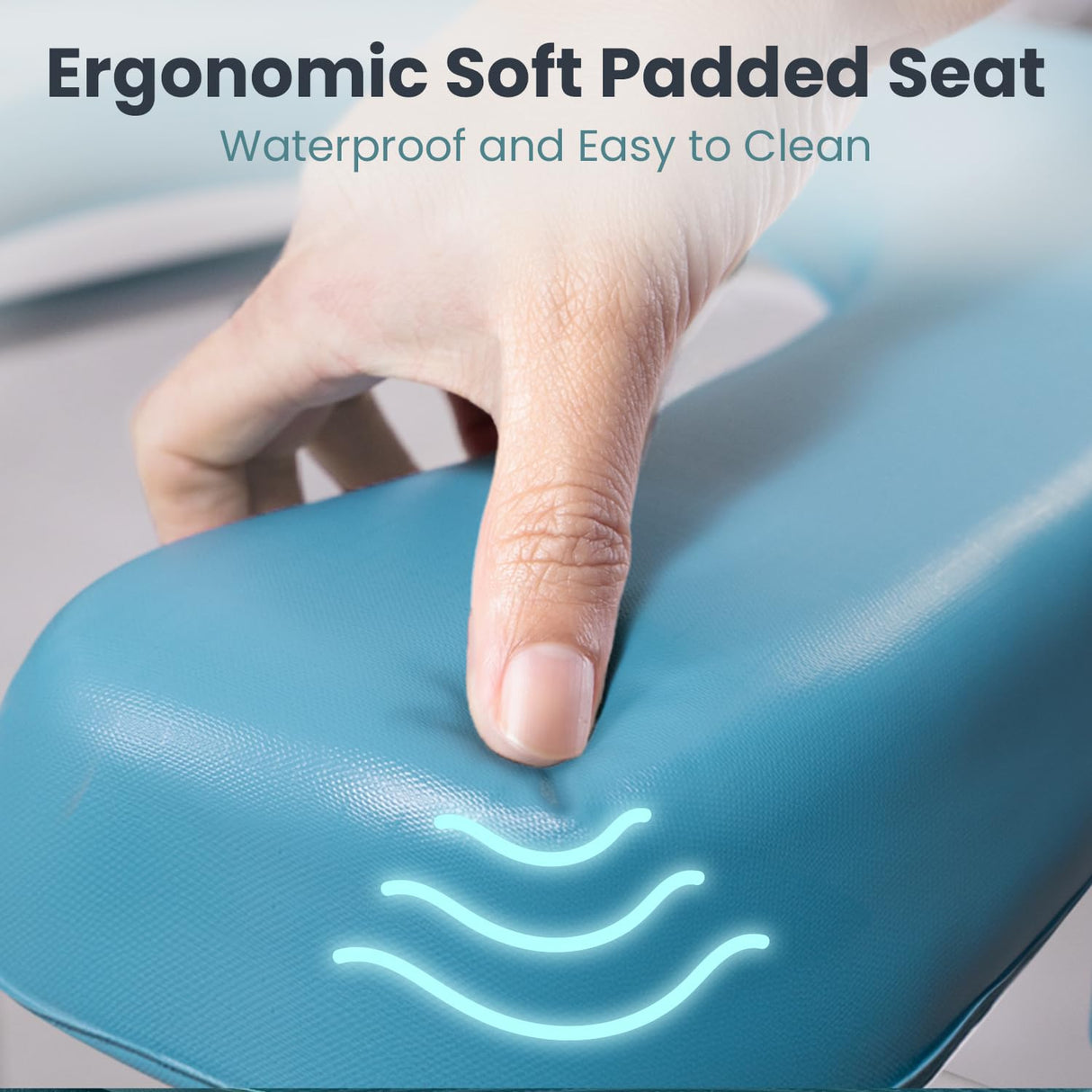 PELEGON Raised Toilet Seat with Handles (400lb) - Adjustable 3 in 1 Commode Chair for Toilet with Arms, Toilet Riser with Handles, Bedside Commode Chair, Handicap Toilet Seat for Elderly (Teal)