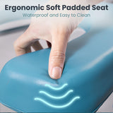 PELEGON Raised Toilet Seat with Handles (400lb) - Adjustable 3 in 1 Commode Chair for Toilet with Arms, Toilet Riser with Handles, Bedside Commode Chair, Handicap Toilet Seat for Elderly (Teal)