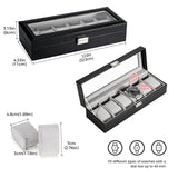 ProCase Watch Box, 6 Slot Mens Watch Display Case, Black