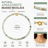chorfla Beaded Gemstone Necklace for Women Summer Beach Handmade Jewelry