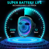 Ompusos LED Mask with Gesture Sensing, Light-Up Transforming Face Cover for Halloween, Christmas, Cosplay & Birthday Parties（APP Mask）