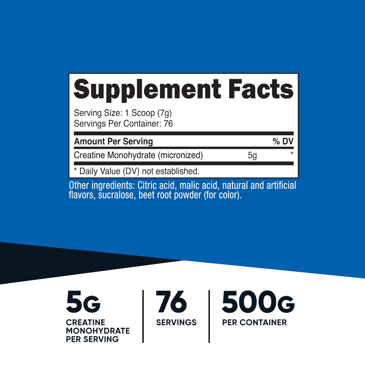 Nutricost Creatine Monohydrate Powder (Fruit Punch, 500 Gram)