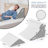Yojoker 4PCS Orthopedic Bed Wedge Pillow Set for Sleeping, Post Surgery Foam Pillow for Body, Back and Leg Pain Relief, Triangle Adjustable Support Pillow - Acid Reflux, Anti Snoring & GERD Sleeping