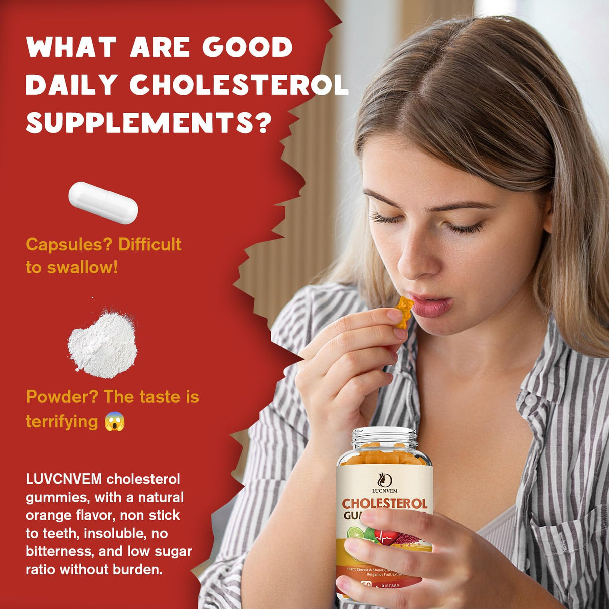 (2 Pack) Cholesterol Supplements Gummies for Cholesterol Healthy, Plant Sterols & Stanols, Red Yeast Rice, Citrus Bergamot Complex for Cholesterol, Maintain Healthy Cholesterol Levels - 60 Day Supply