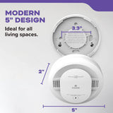 Kidde Smoke & Carbon Monoxide Detector, 10-Year Battery Powered, Voice Alerts, LED Warning Light Indicators