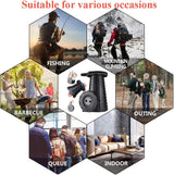 Fishboy Upgraded Collapsible Stool, 400lbs Max Weight, Lightweight But Sturdy, Portable Retractable Folding Telescoping Foldable Camping Stool for Adults Outdoor Fishing Hiking Gardening Travel BBQ