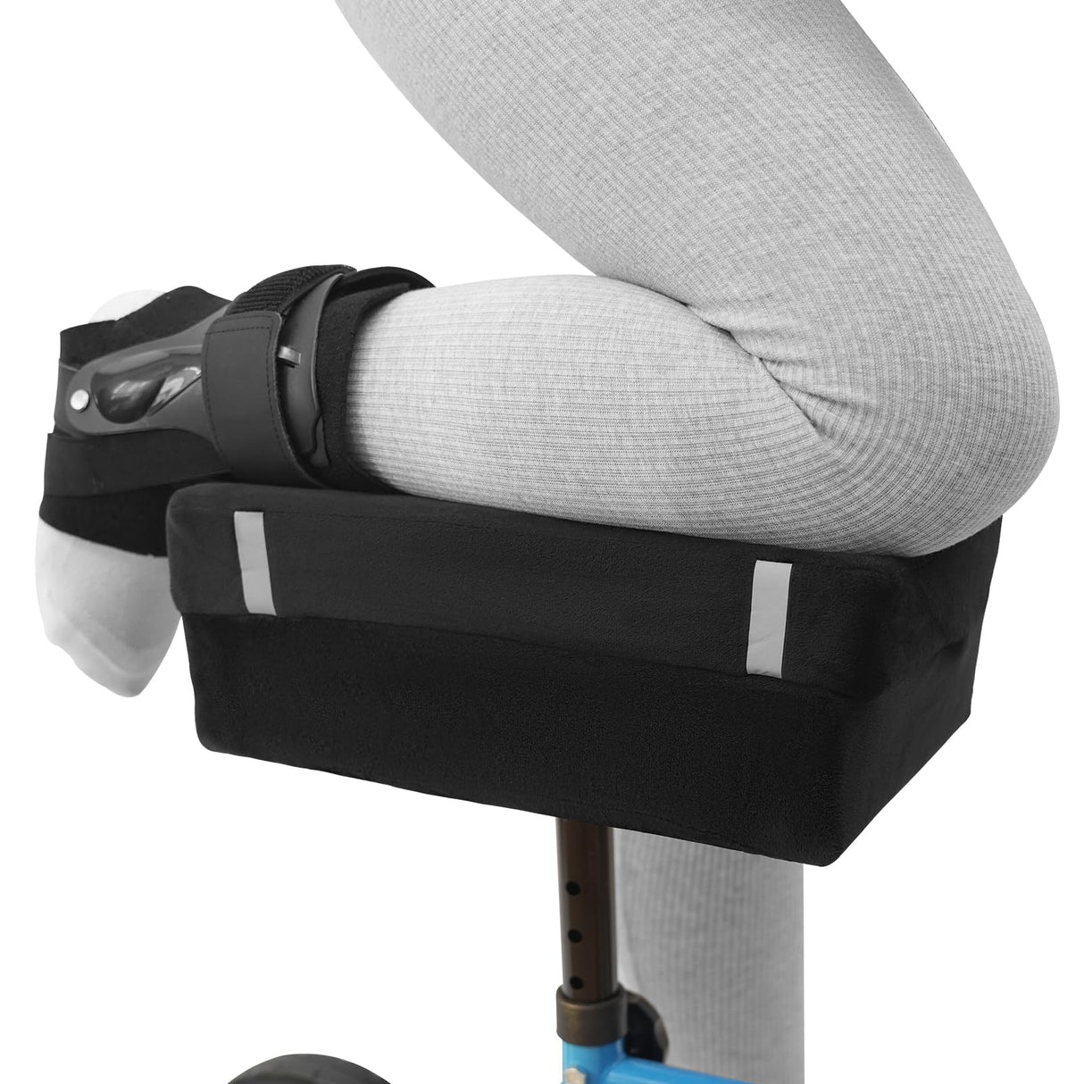 HuCPAPxi Knee Scooter Pad Cover with 2'' Removable Highly Resilient Comfort Memory Foam Cushion - Knee Walker Accessory for Knee Roller and Alleviate The Knee Pain - Universal Fit Most Models