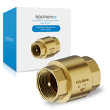 Bächlein Universal Non-Return Valve - Brass Non-Return Valve with G1 Inch Female Thread on Both Sides - Stainless and Watertight Non-Return Valve for a Safe Drinking Water System