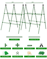 MYMULIKE 2 Pack Cucumber Trellis, Garden Trellis for Climbing Plants Outdoor, A-Frame Cucumber Trellis for Raised Bed, Plant Grow Support for Tomato, Squash, Vegetable, Flower(33"x47"x2Pcs)
