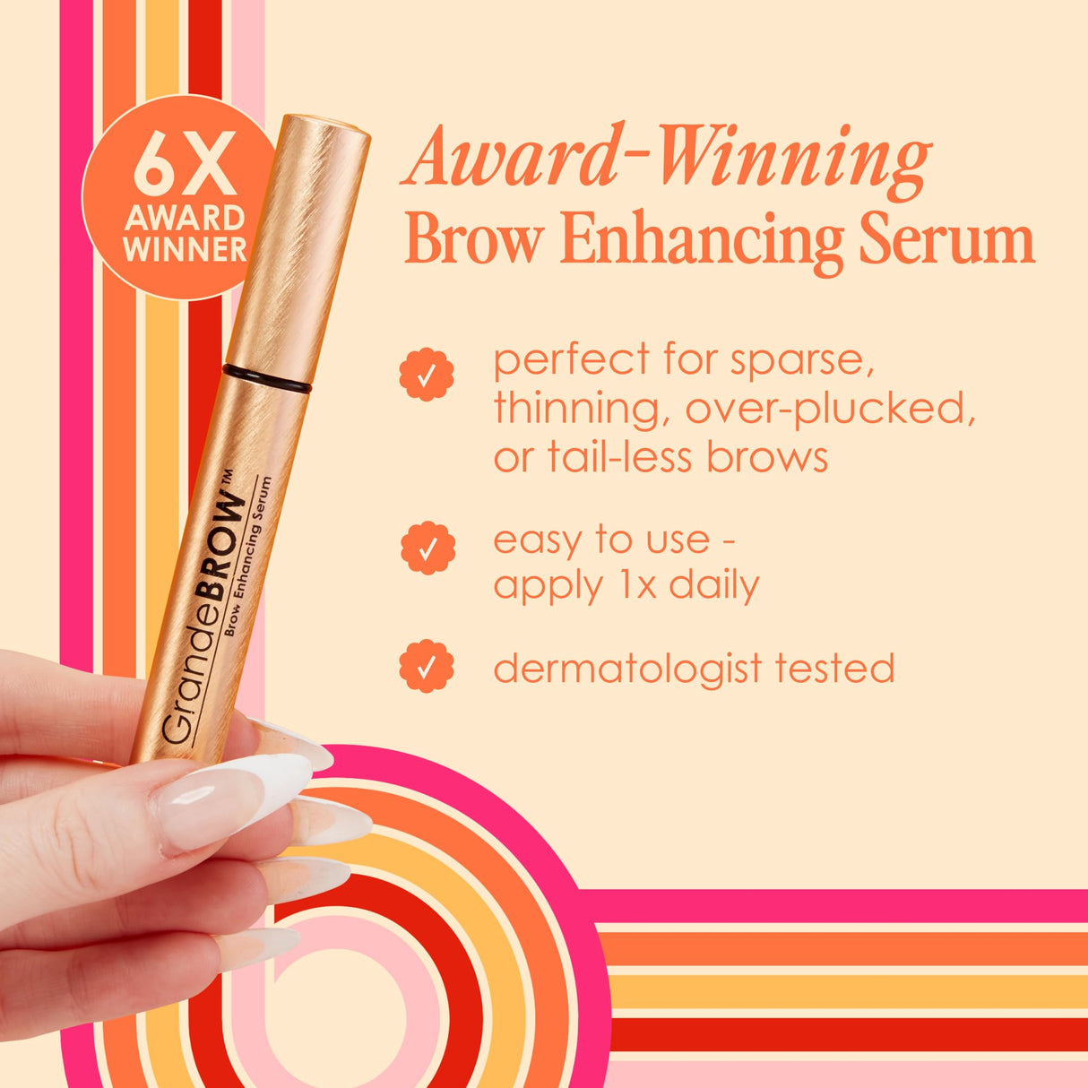 Grande Cosmetics GrandeBROW Brow Enhancing Serum, 0.1 Fl Oz