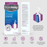 ScarAway Silicone Scar Gel, Helps Improve Size, Color & Texture of Hypertrophic & Keloid Scars from Injury, Burns & Surgery, Water Resistant, 20g (0.7 Oz)
