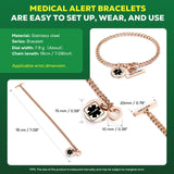 Upgraded QR Code Medical ID Bracelets for Women Medical Alert Bracelet