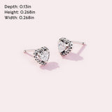 PANDORA Elevated Heart Stud Earrings - Timeless Earrings for Women - Gift for Her - Made with Sterling Silver & Cubic Zirconia - With Gift Box