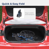 Drive Medical Blue Streak Wheelchair with Flip Back Desk Arms, Elevating Leg Rests Folding Outdoor Desk Length Arms,Alloy Steel 20 Inch Seat