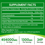 Slippery Elm, Natural Herbs Slippery Elm Powder for Soothing Throat* & Digestive, Diarrhea, PH Balance, Gut Health - with Superior Inner Bark Source, 100% Pure & Vegan, Non-GMO, 1lb (349 Servings)