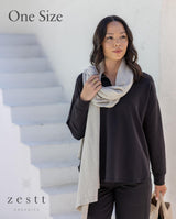 zestt Dreamsoft Travel Scarf, Wrap and Shawl, Organic Cotton, Birch