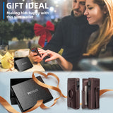 miyozi Airtag Wallet for Men,with Money Clip 10 Cards Metal Case Smart Slim Pop Up Credit Card Holder Flip with Magnetic Closure RFID Blocking wallet with Gift Box