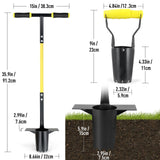 Jardineer 2PCS Bulb Planter Tools Set, Long Handle Garden Transplanter and Small Bulb Planting Tool with Deep Marker, Ideal for Planting Bulbs, Seedlings, Flowers & Vegetables