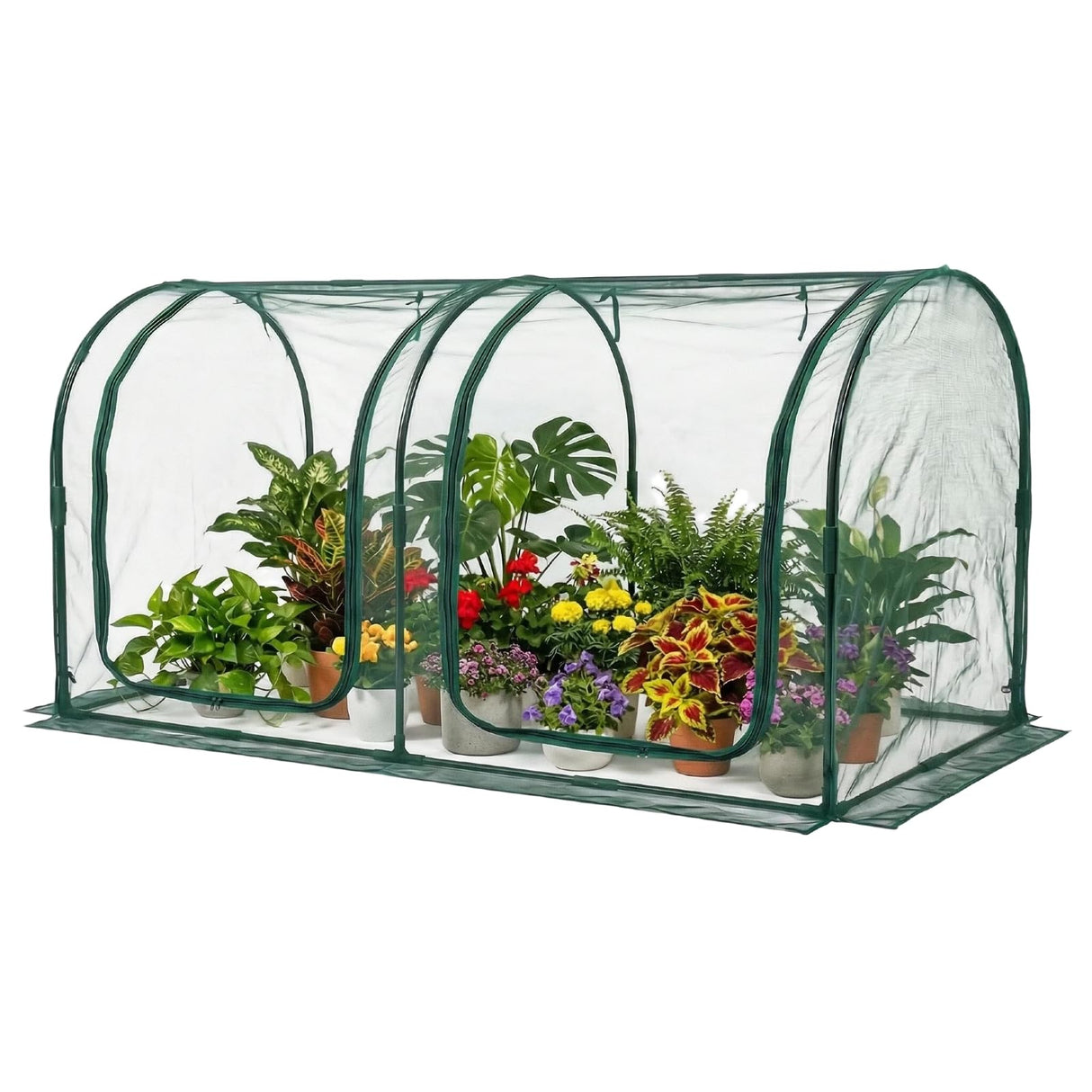 GreenGiggle Crop Cage for Garden,98"x49"x49" Tunnel Plant Netting Cover with Zipper,Garden Bed Cover for Protection for Vegetables Fruits,Garden Cage for Plant and Animal