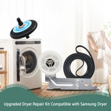 Upgraded Sam-Sung Dryer Repair Kit Compatible with Samsung Dryer Roller Replacement Kit, Replacement for Samsung Dryer Parts DC97-16782A Dryer Roller, DC93-00634A Idler Pulley, 6602-001655 Belt