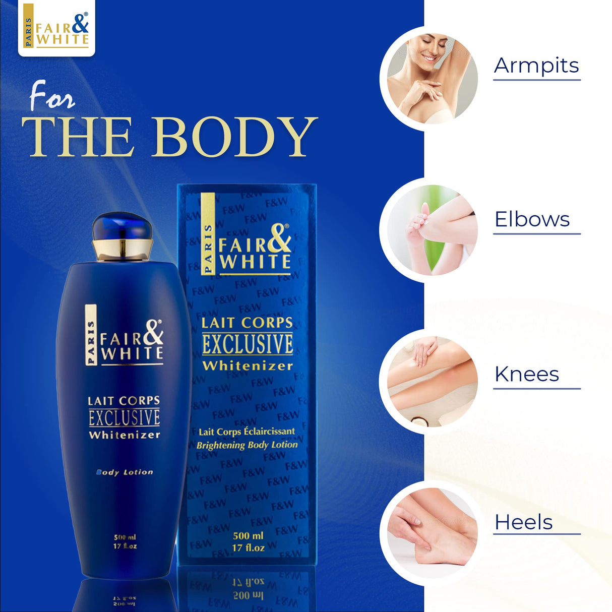 FAIR & WHITE Lait Corps Exclusive Body Lotion - 17 Fl oz / 500 ml