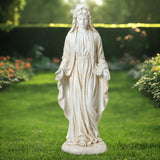 LuxenHome Virgin Mary Statue Outdoor, 29.5'' Large Outdoor Garden Statues