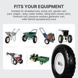 TPXQWL 16" 4.80/4.00-8 Flat Free Wheelbarrow Tire & Wheel, 2-Pack