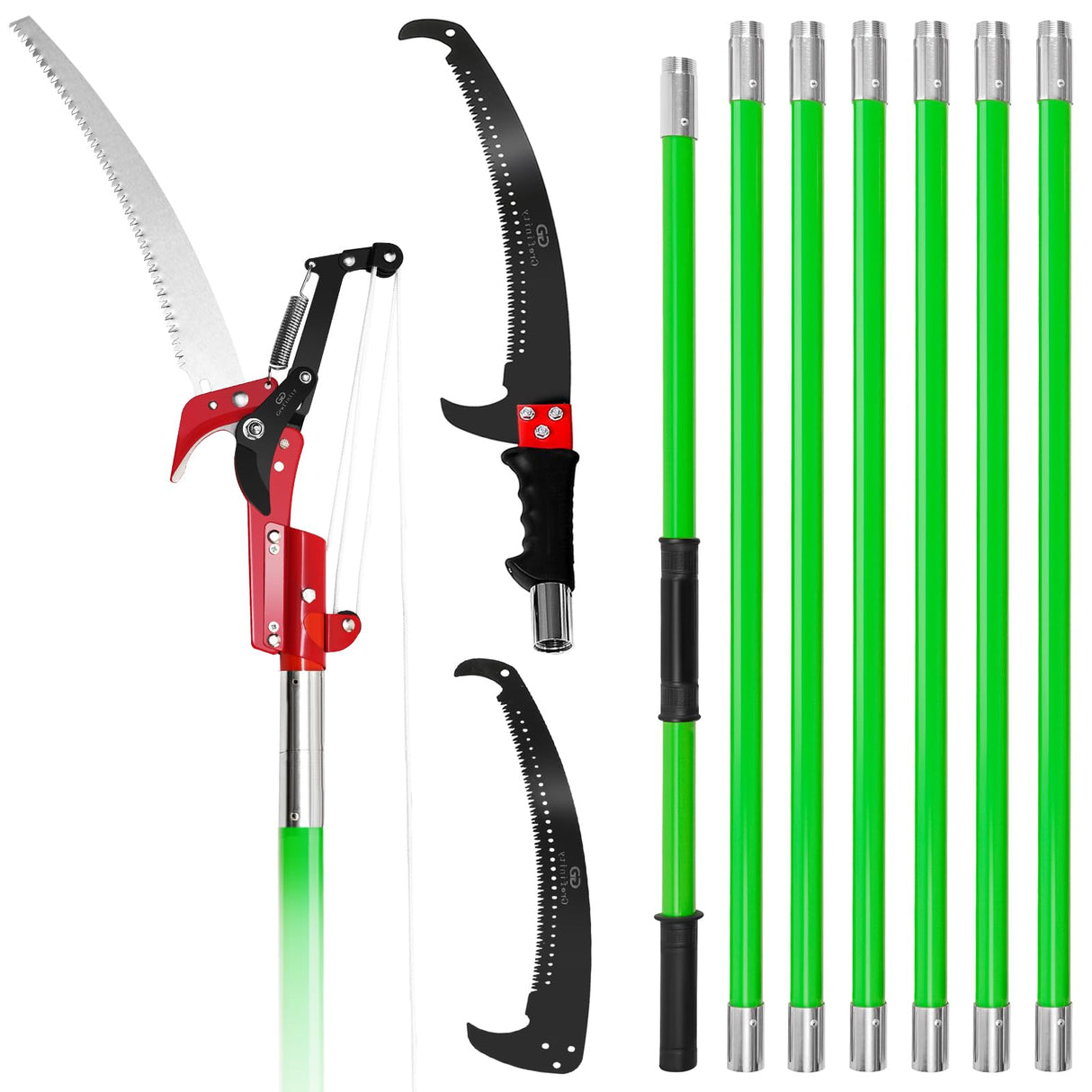 Manual Pole Saw, 27 Ft Pole Saws for Tree Trimming with Scissors