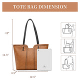 Montana West Tote Bag for Women Top Handle Satchel Purse Oversized Shoulder Handbag Hobo Bags Brown Christmas Gift MWC-118BR