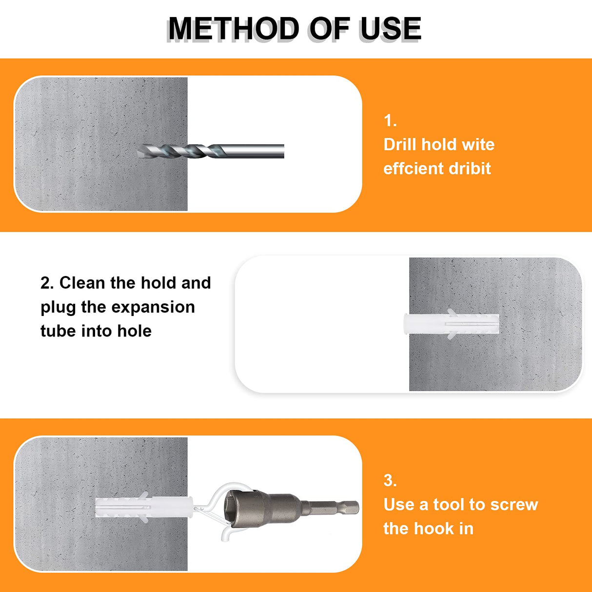 GIPTIME 50PCS Windproof Screw Q-Hanger Hooks with Safety Buckle for Hanging Outdoor String Lights, Plants, Christmas Decorations, Includes Wing Nut Driver, White