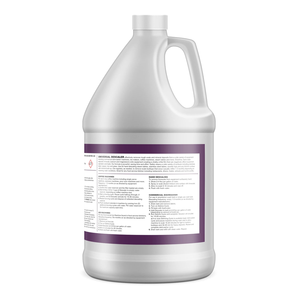 Active Element Universal Descaler - 1 Gallon - Commercial Grade Delimer for Dishwasher - Ice Machine Cleaner and Coffee Pot Descaler - Steam Tables - Hand Descaling