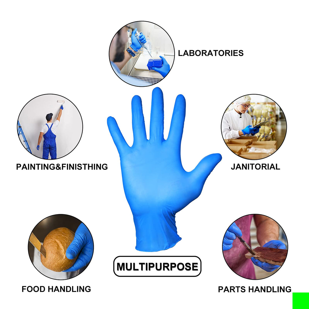 PEIPU Nitrile Glov, Disposable Gloves(Medium, 1000-Pack)，Powder Free, Cleaning Service Gloves, Latex Free