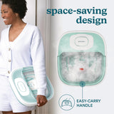 Homedics Smart Space Elite Footbath with Heat Boost, Collapsible, Invigorating Bubble Massage, 3 Pedicure Attachments, Safe to Use Bath Salts, Patented Safety-Lock System, Ergonomic