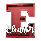 Personalized Name Letter Piggy Bank, 10 Inch Large Wooden Piggy Bank for Kids, 26 Letters Custom Wood Money Box Gift for Boys Girls Christmas Birthday