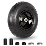 GICOOL 4.00-6 Tire and Wheel, 13" Wheelbarrow Pneumatic Tire, 5/8" & 3/4" Bearings, 1.75-6" Centered Hub,Sealed Bearings for Wheelbarrows Trolley Dolly Garden Wagon Cart Wheel Replacement