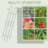 DYBEEDUAL 4 Pack 32 Inch Plant Trellis Outdoor Metal Trellis for Climbing Plants Indoor Garden Trellis for Climbing Plants Outdoor Wave Shape Metal Garden Trellis Houseplants Flowers Vine Ivy