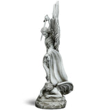 DevotedWalls 20.5" Large Saint Michael Statue Outdoor,Michael the Archangel Slaying Satan,Large Garden Religious Sculpture,San Miguel Arcangel Defender for Porch,Patio or Church Entryway