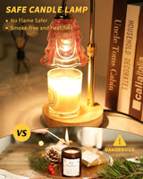 SupBri Candle Warmer Lamp with Timer, Adjustable Height and Dimmable, Birthday Christmas Gifts for Women, Mothers Day Gifts for Mom, Unique House Warming Gifts New Home Decor(Pink)