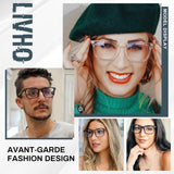 livho High Tech Blue Light Glasses - Advanced 99% Blue Light Blocking Computer Glasses - Anti Eyestrain & UV Glare Protection