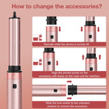 Brightup Upgraded Professional Hot Air Styler – 1400W High-Speed Blow Dryer Brush with 120,000 RPM, No Heat Damage, Fast Drying for Wavy, Curly & Straight Hair, 110V, Multi-Styler with Storage Bag