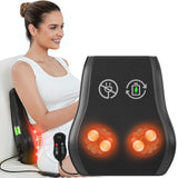 Admbm Rechargeable Back Massager with Heat, Shiatsu Neck Massager for Pain Relief Deep Tissue, 4D Kneading Massage Pillow for Neck Shoulder Leg Waist and Abdominal, Suit for Office, Home and Car