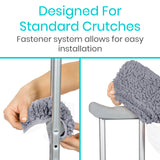 Vive Sheepskin Crutch Pads & Hand Grips - Comfortable, Breathable, Machine Washable Padding for Adults - Premium Accessory Covers for Crutches, Armpits - Latex-Free & Non-Toxic