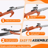 SISUPASSIE 26FT Reach Tree Trimmer, Telescoping Pole Saw with 5-20FT Extension Pole, Manual Tree Pruner Extendable for Yard, Garden, Patios